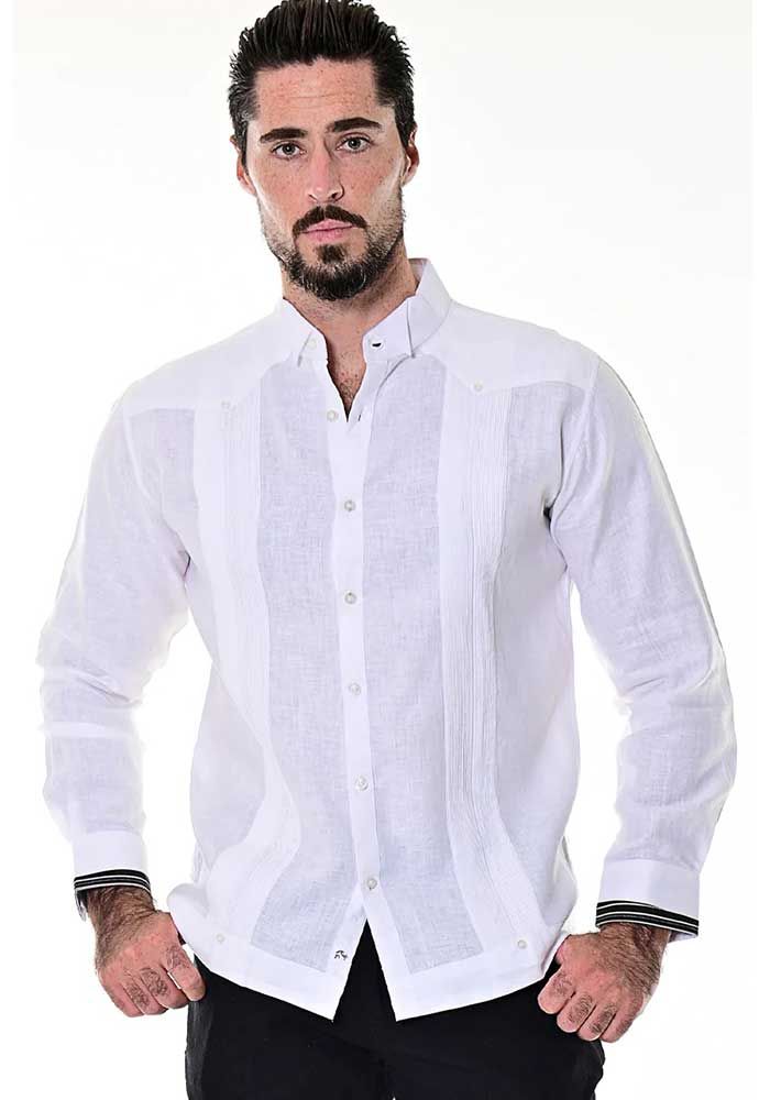 Pure French Linen Long Sleeve Shirt - Sky Blue - Long Sleeve