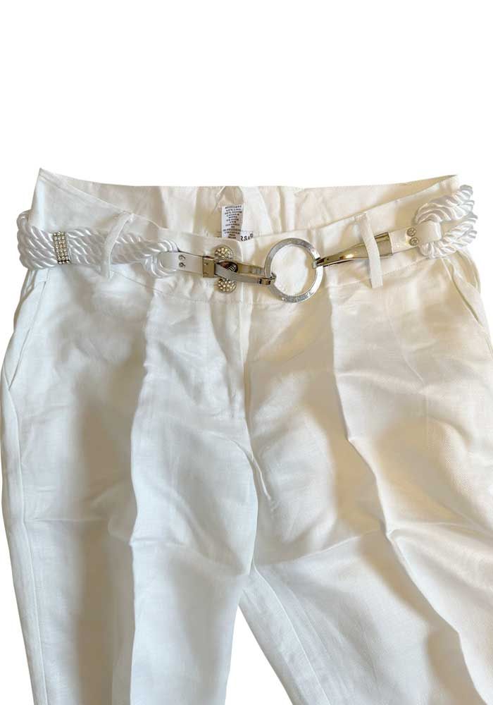 Women's Pants with Belt. Perfect adjustment. 100% linen.