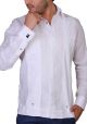 Exquisite Wedding Guayabera. Linen 100 %. White Color. French Cuff. Back-Orders.