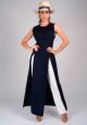 Linen Blouse-Dress -No Sleeve Blouse With Long Distinctive, Transmitting A Fresh. Back Order.