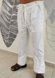 ITATI Drawstring Boys Pants. Comfortable for Kids. White Color. Back-order.