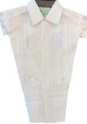 ITATI Fabric (Linen Look) Guayabera Style for KIDS. Mexican Guayabera. Two Pockets. Only Shirt. Short Sleeve. Back-order. 