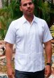 Two Pockets Mexican Style Guayabera for Men. Short Sleeve. Guayabera for Beach. Perfect for groomsmen. Back-order.