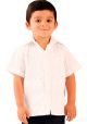 Deluxe Linen Shirt. High Quality for Kids. 100% Linen. Short Sleeves. 3 Pockets. White Color. Back-order. RUN SMALL.