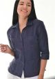 Party Guayabera for Ladies. Linen 100% Guayabera. 3/4 Sleeve. Runs Small. Blue Navy Color.