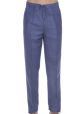 Drawstring Pants for Men. Linen Look. Runs One Size Small. Blue Color.