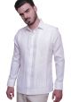 Wedding Guayabera Shirt.  High Quality Linen. Double Eyelet for use Cufflinks. White Color. Back-order.