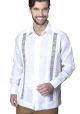 CHOOSE YOUR HAND MADE EMBROIDERY. Trending Guayabera. Embroidery Guayabera Slim Fit. Linen 100 %. Elegant Guayabera. Double Eyelet for use Cufflinks. White Color. Back-order.