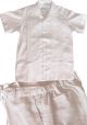 ITATI Set Guayabera for kids. (Linen Look). Shirt Short Sleeves and Drawstring Pants. Back-order. RUN SMALL.