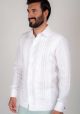 Linen Shirt. Formal. Italian Linen. Exquisite Design. Double Eyelet for use Cufflink. Back-order.