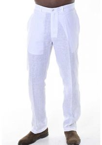 Linen Classic Pants For Men. Men's Resort Lounge 100% Linen Flat front ...